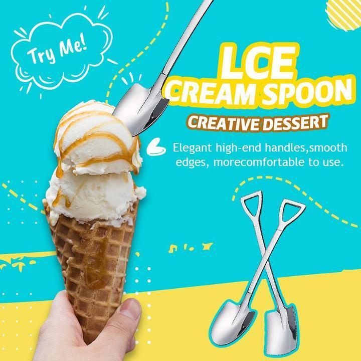 Comfybear™Creative Dessert Ice Cream 304 Stainless Steel Spade Spoon