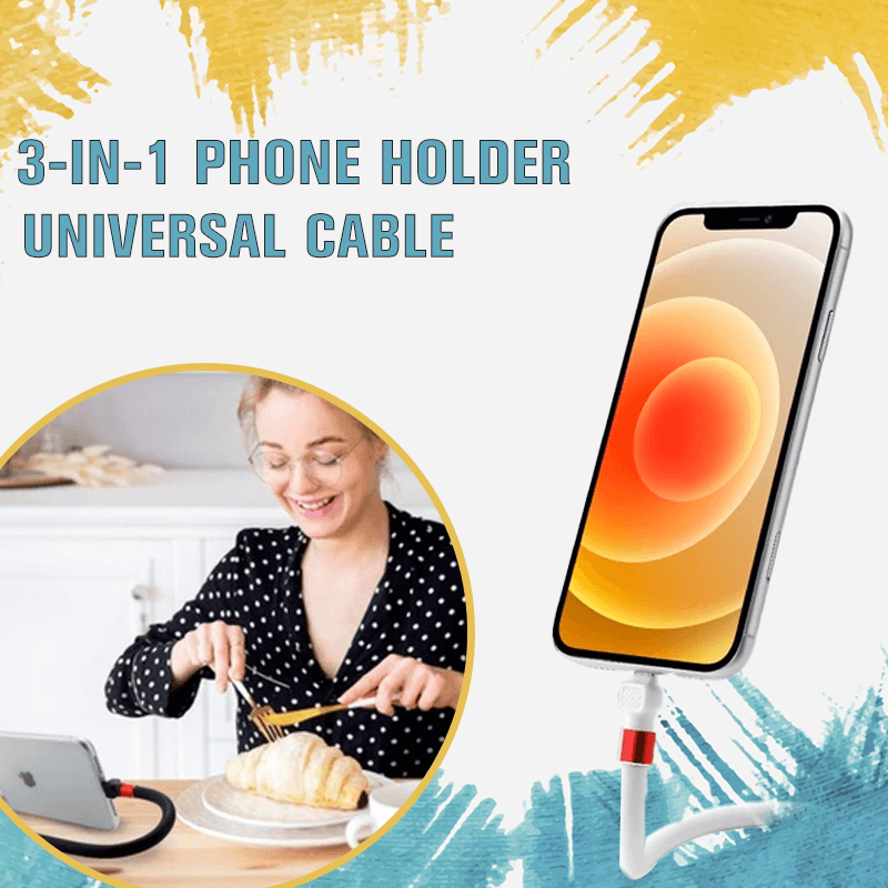 3-in-1 Phone Holder Universal Cable