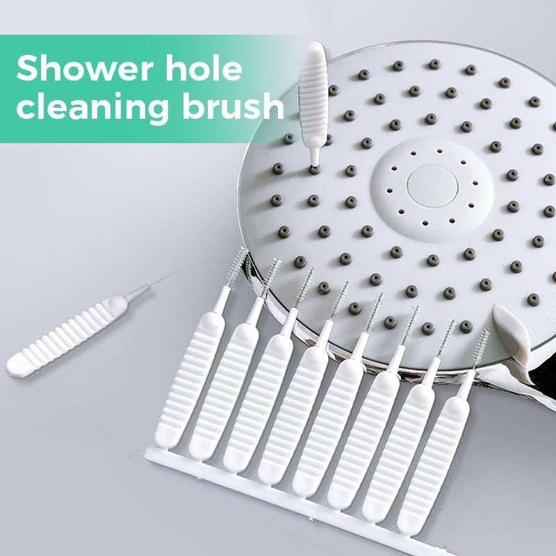 Shower hole cleaning brush nozzle