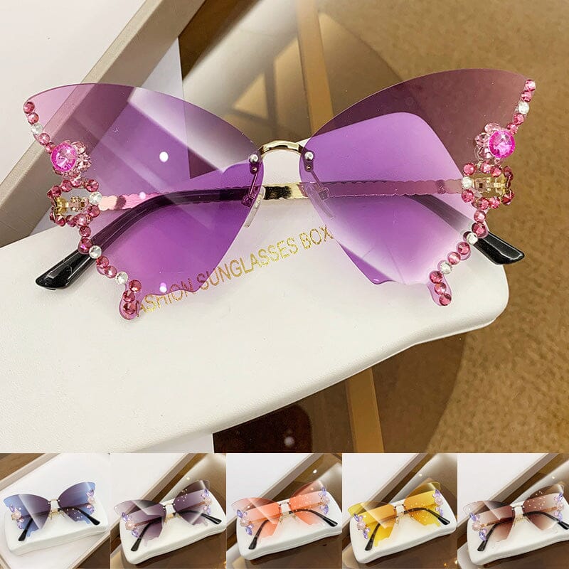 Diamond butterfly Gradient Sunglasses