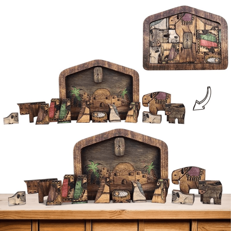 Wooden Jesus Puzzles Set