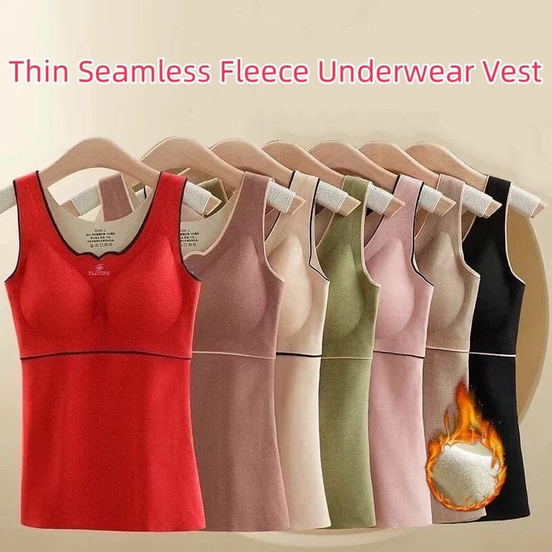 Thin Seamless Fleece Underwear Vest
