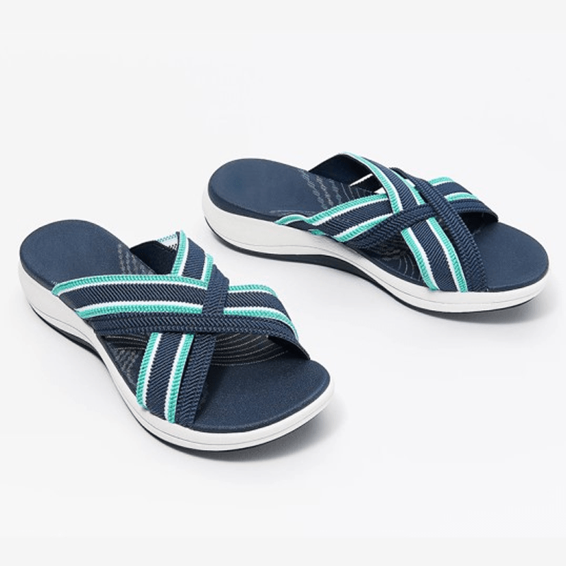 Comfybear™Stretch Cross Orthotic Slide Sandals