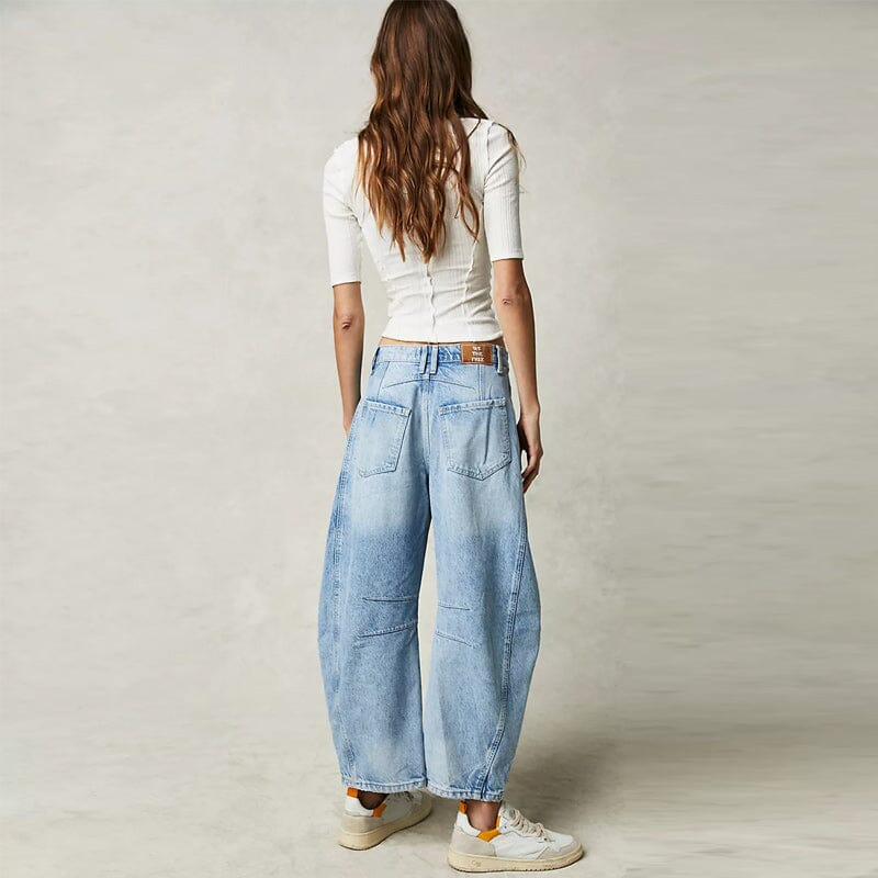 Mid-Rise Barrel Jeans