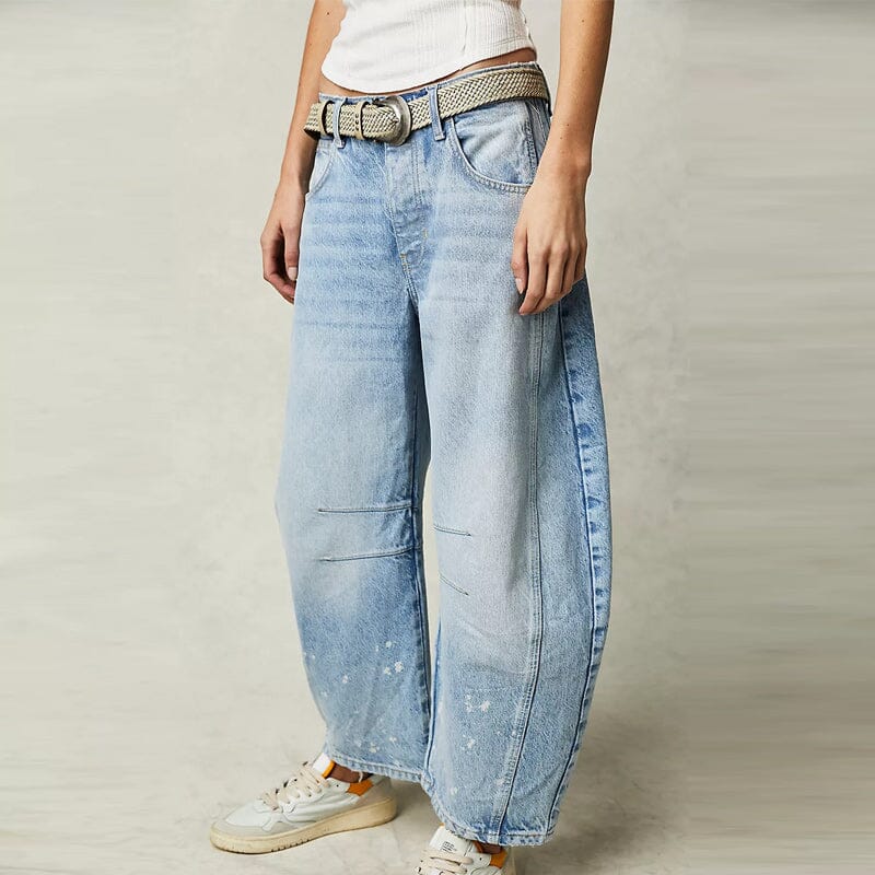 Mid-Rise Barrel Jeans