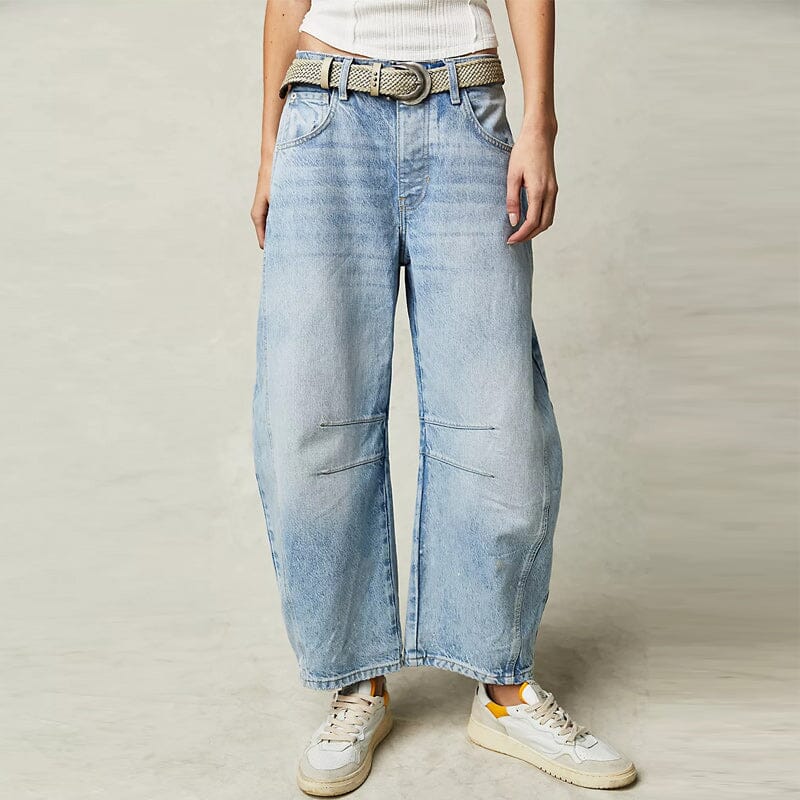 Mid-Rise Barrel Jeans