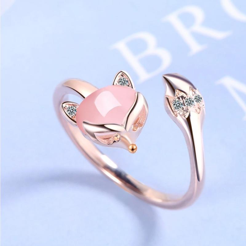 Comfybear™Rhinestone Fox Ring