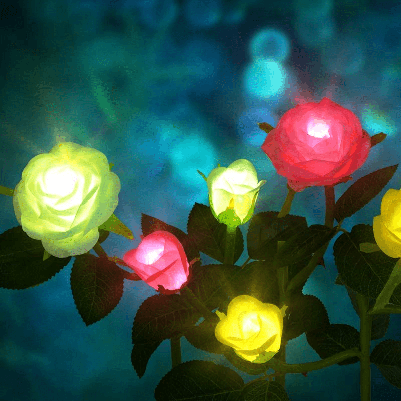 3 LED Solar Rose Flower Light