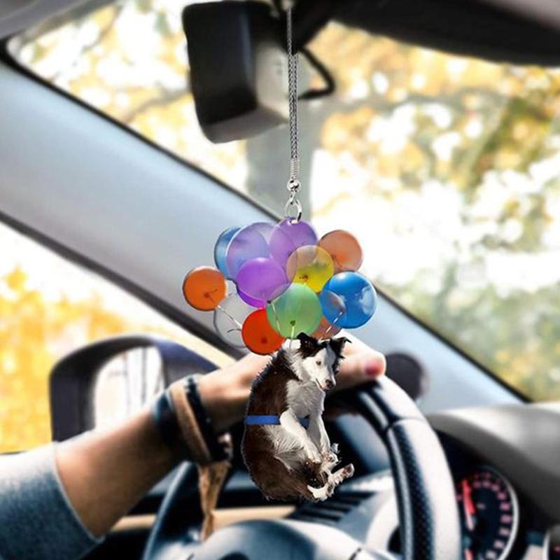 Dog Fly With Bubbles Car Hanging Ornament