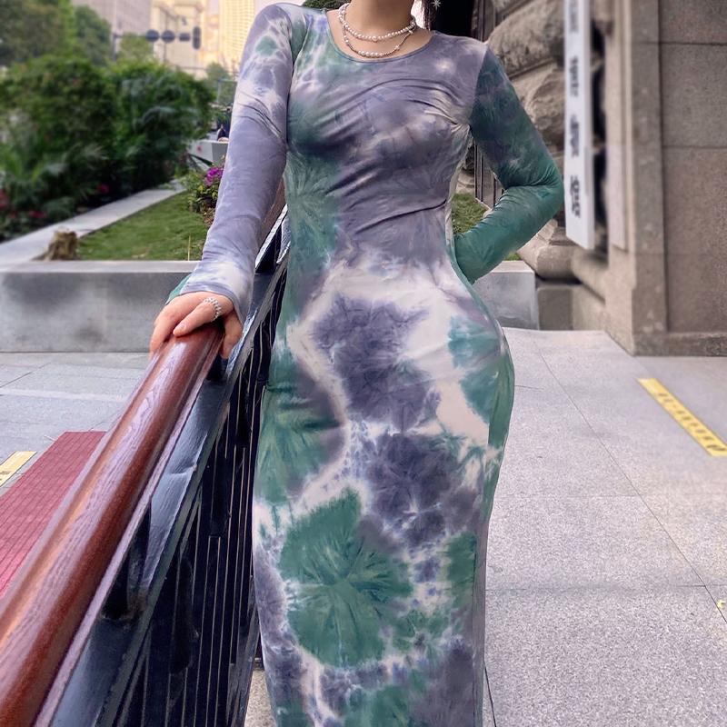 Women Tie Dye Print Dress