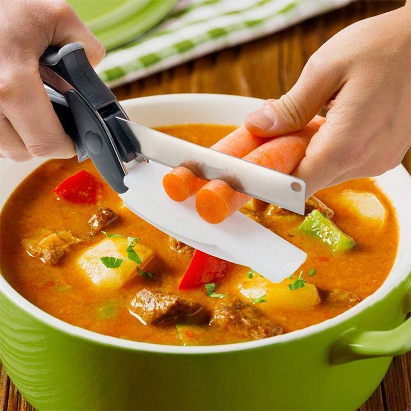 Multifunctional  Scissors Food Vegetable Scissor 2 in 1