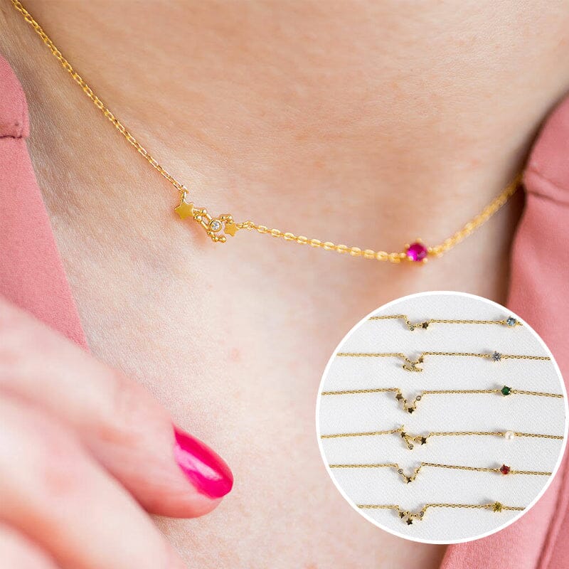 Zodiac Birthstone Necklace