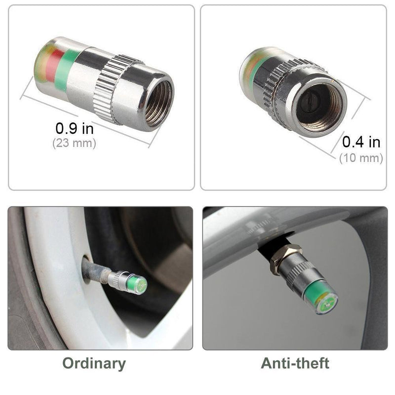 Comfybear Tire Pressure Indicator Valve Stem Caps