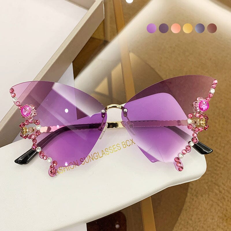 Diamond butterfly Gradient Sunglasses