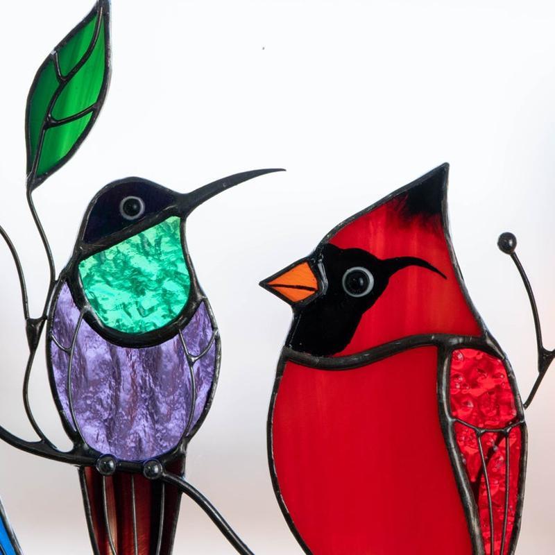 Birds Stained Glass Window Hangings