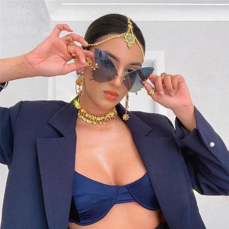 Diamond butterfly Gradient Sunglasses