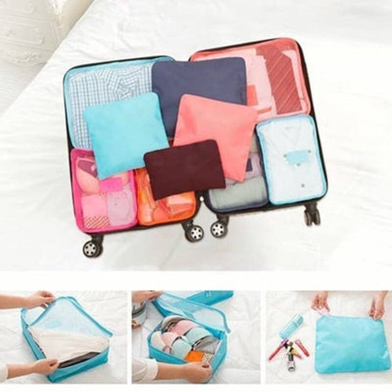 7 in 1 Foldable Travel Organizer Bag Set