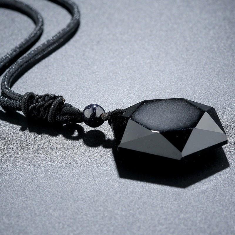 Black Obsidian Pendant Necklace