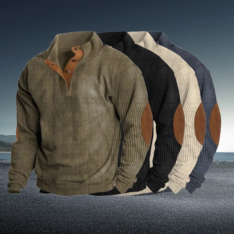 Men's Corduroy Casual Stand Collar Sweatshirts
