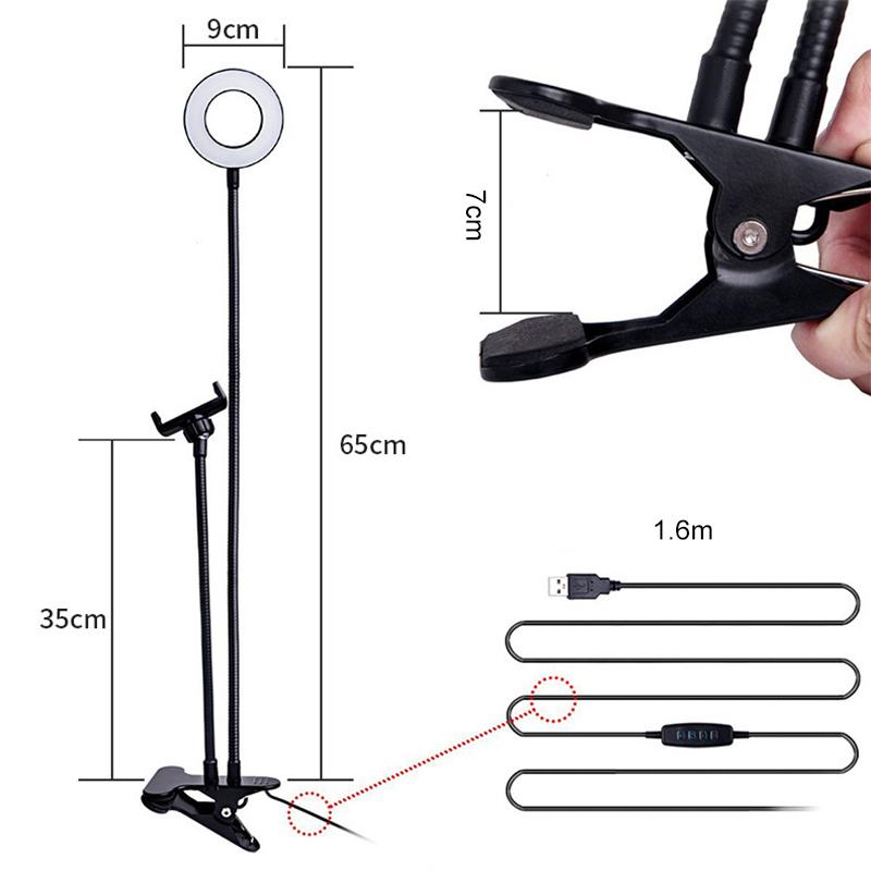 Selfie Ring Light with Cell Phone Holder Stand