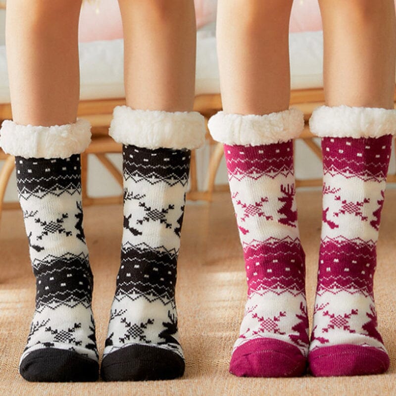 Christmas hot sale reindeer padded cotton socks