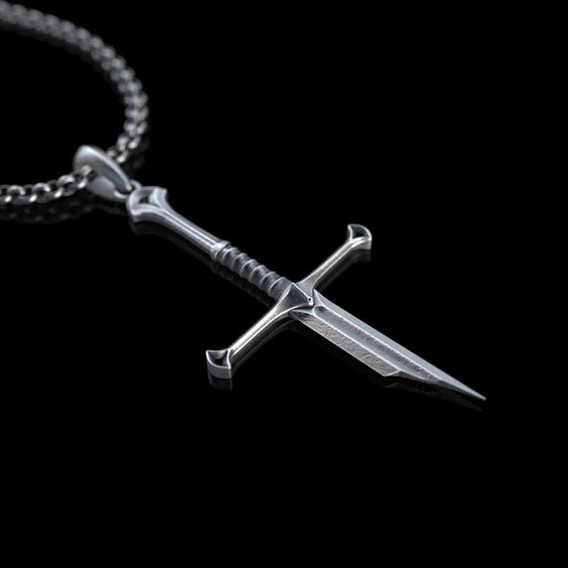 Silver-Plated Broken Sword Pendant