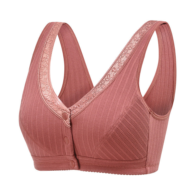 Cotton Front Button Thin Bra (2PCS)
