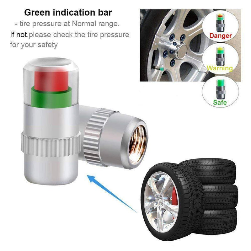 Comfybear Tire Pressure Indicator Valve Stem Caps