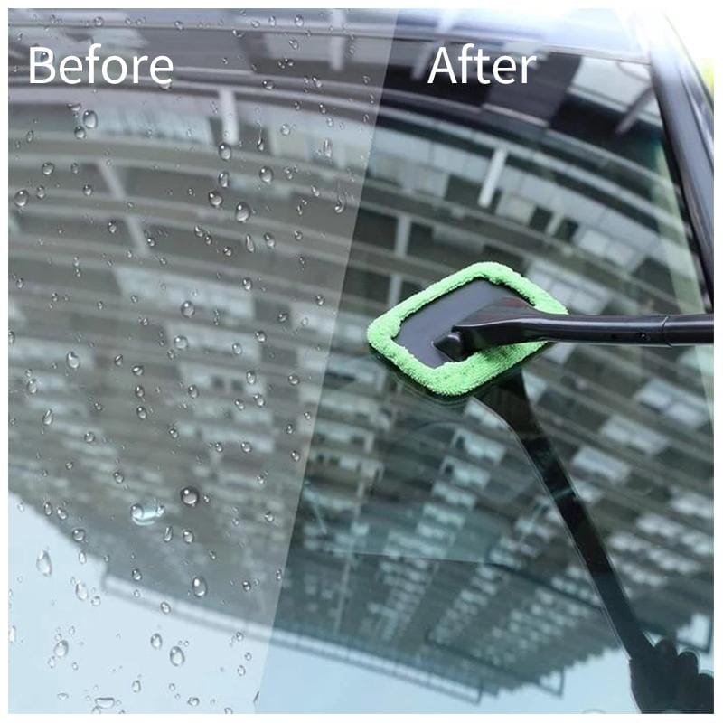 Windscreen Cleaner, with 2 reusable microfiber hood