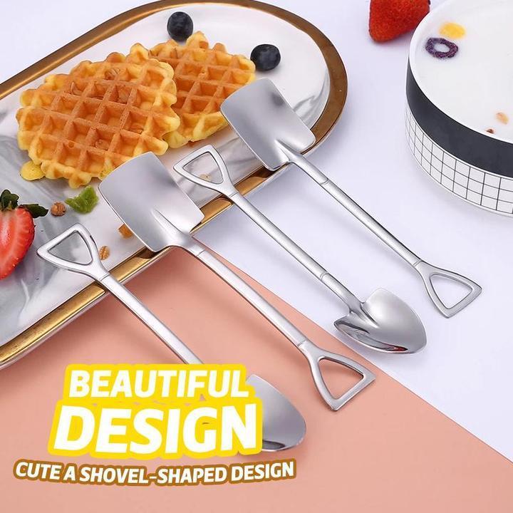 Comfybear™Creative Dessert Ice Cream 304 Stainless Steel Spade Spoon