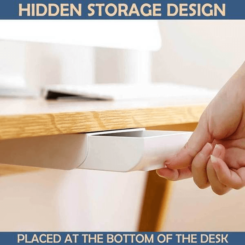 Punch-Free Under Table Storage Drawer