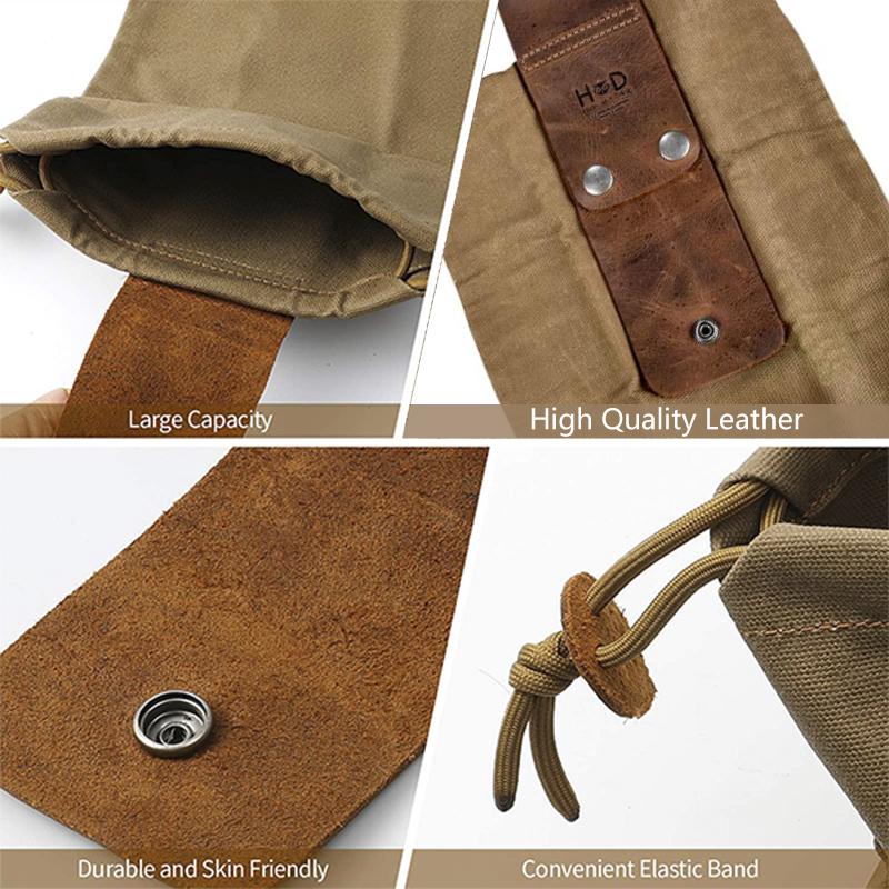Comfybear™ Leather and canvas bushcraft bag