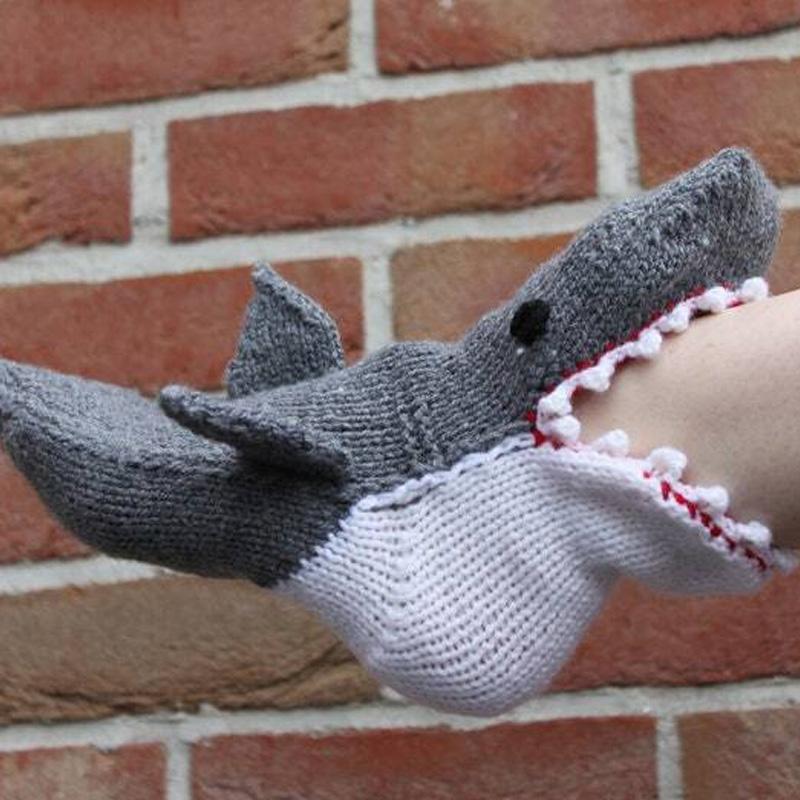 Comfybear™Knitted Shark Socks