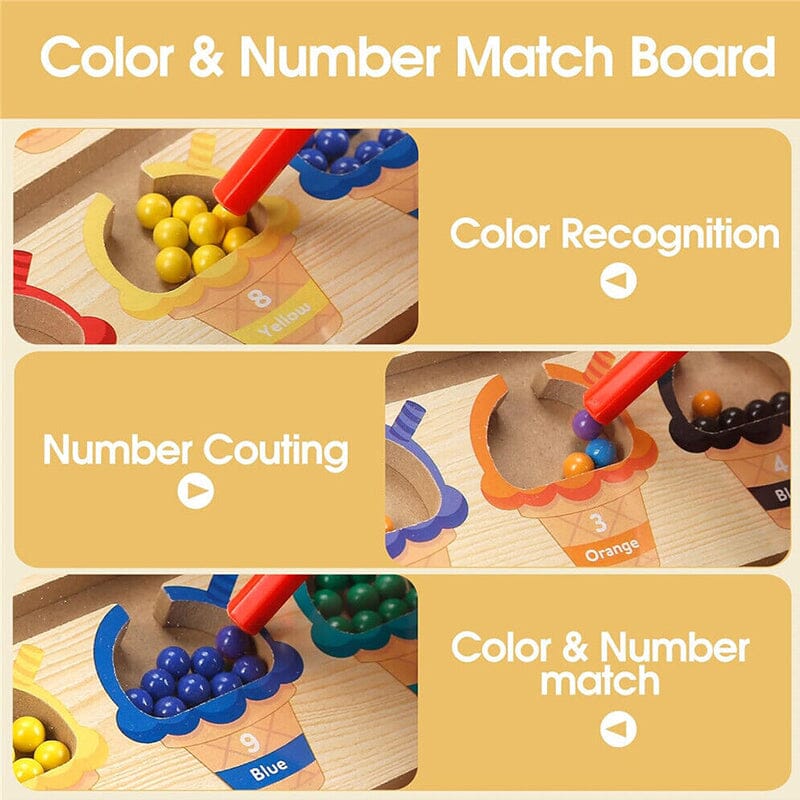 Ice Cream Color and Number Magnetic Board
