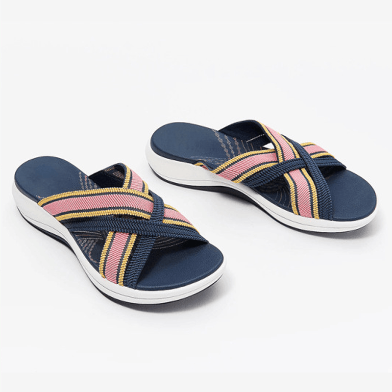 Comfybear™Stretch Cross Orthotic Slide Sandals