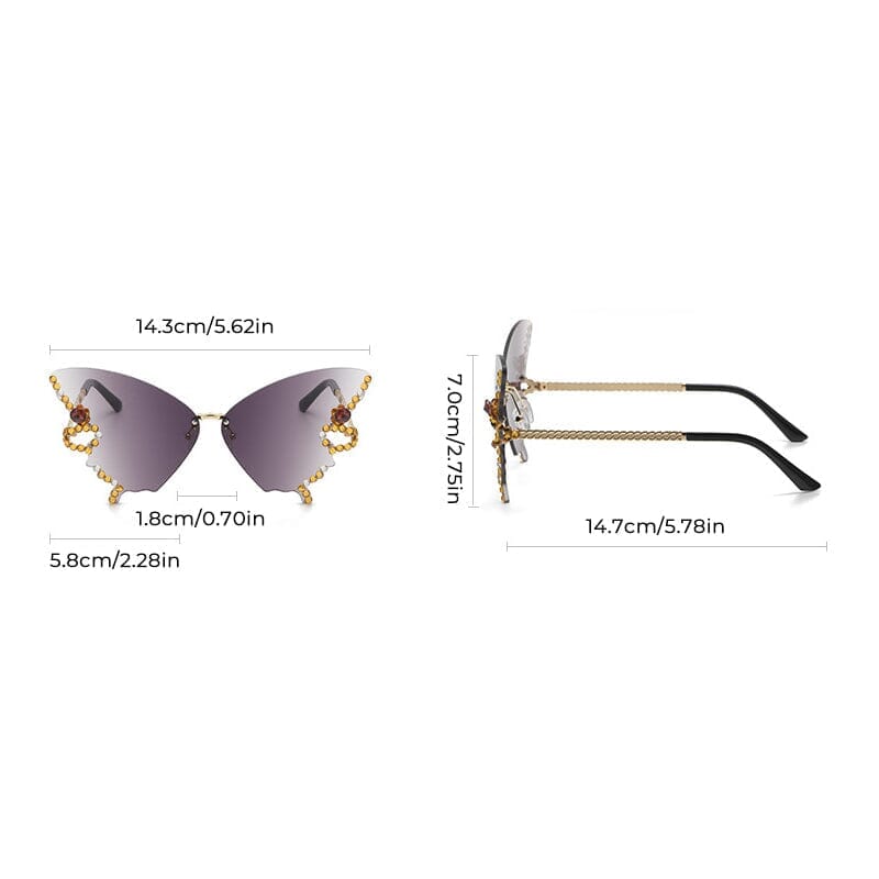 DIAMOND BUTTERFLY SUNGLASSES