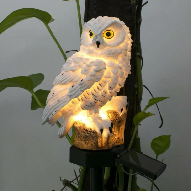 Solar Owl Shape Lights Outdoor Garden Light
