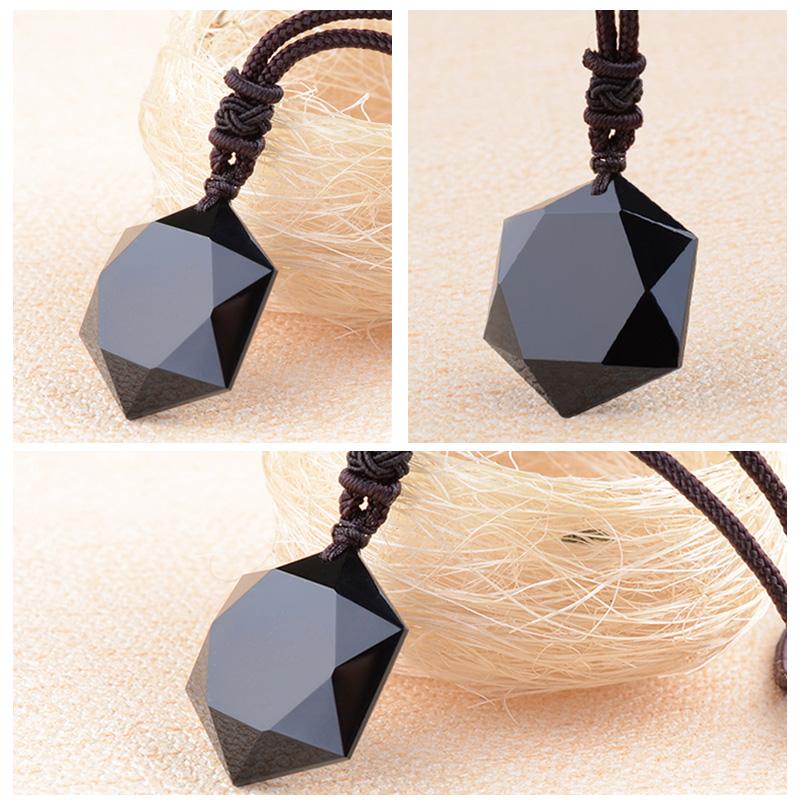 Black Obsidian Pendant Necklace