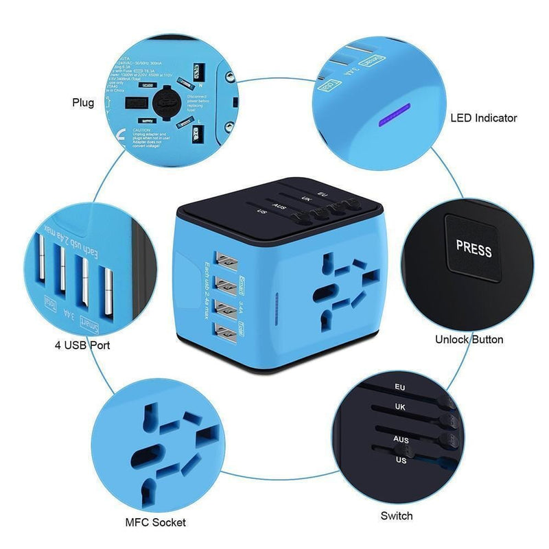 All-in-one Universal Travel Power Adapter