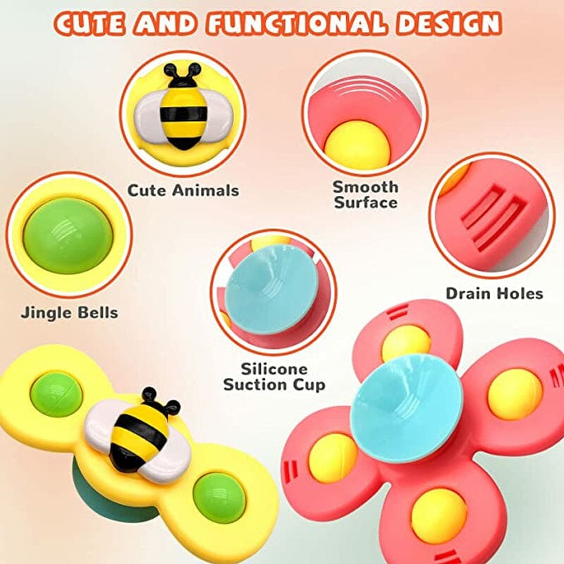 Rotating Insect Bath Toy, 3 PCs