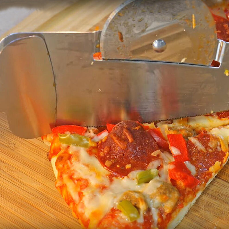 4-in-1 Stainless Steel Pizza Wheel Slicer for Pizza