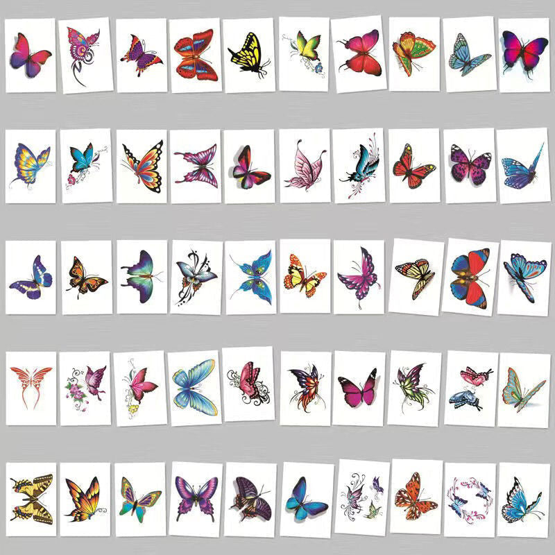 Trendy 3D Tattoo Stickers 50 PCS