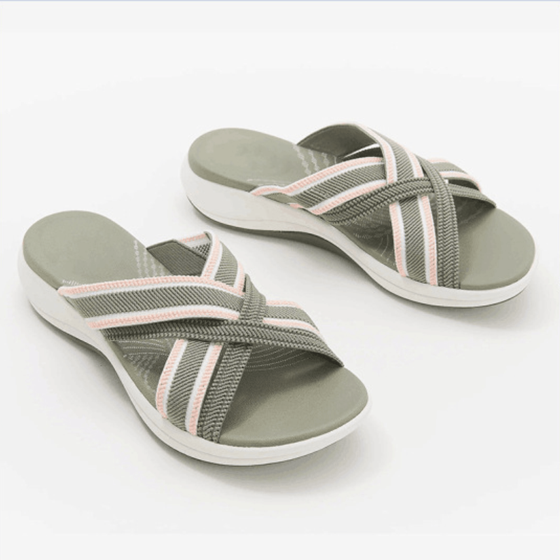 Comfybear™Stretch Cross Orthotic Slide Sandals