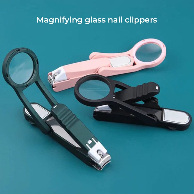 Portable Nail Scissors With Magnifying Glass