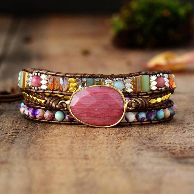 ComfyBear™Handmade Natural Stone Wrap Bracelet