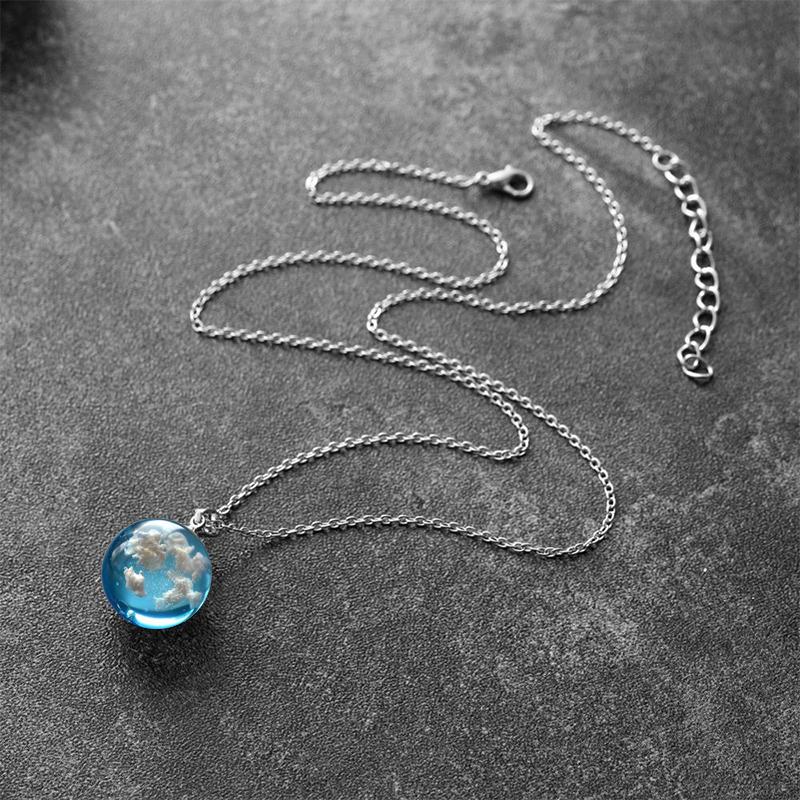 Clouds Of Heaven Resin Necklace