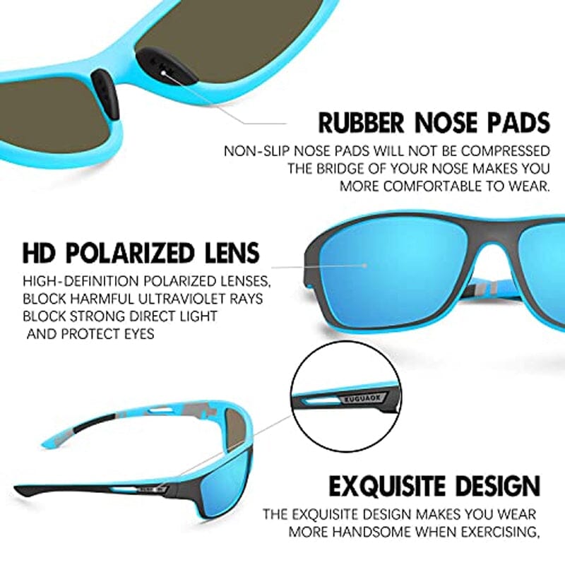 Outdoor Sports Sunglasses with Anti-glare Polarized Lens