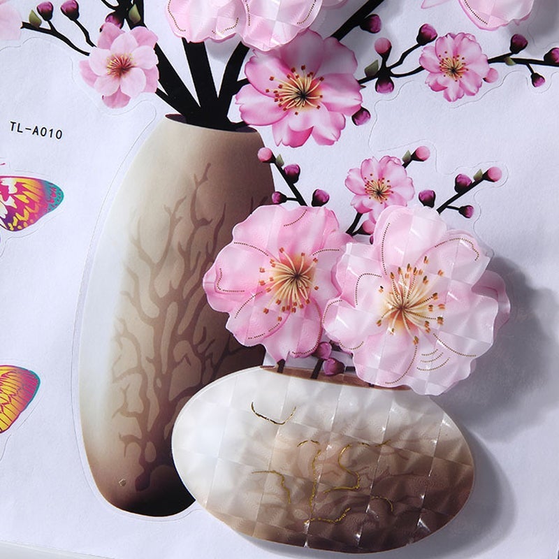 DIY Plant Vase 3D Stereo Stickers Self-Adhesive