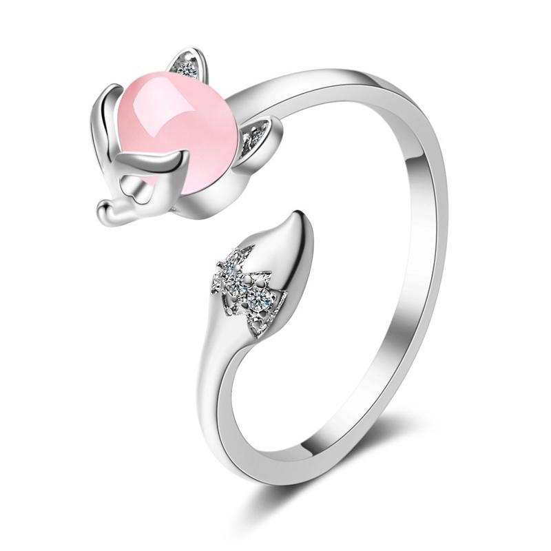 Comfybear™Rhinestone Fox Ring