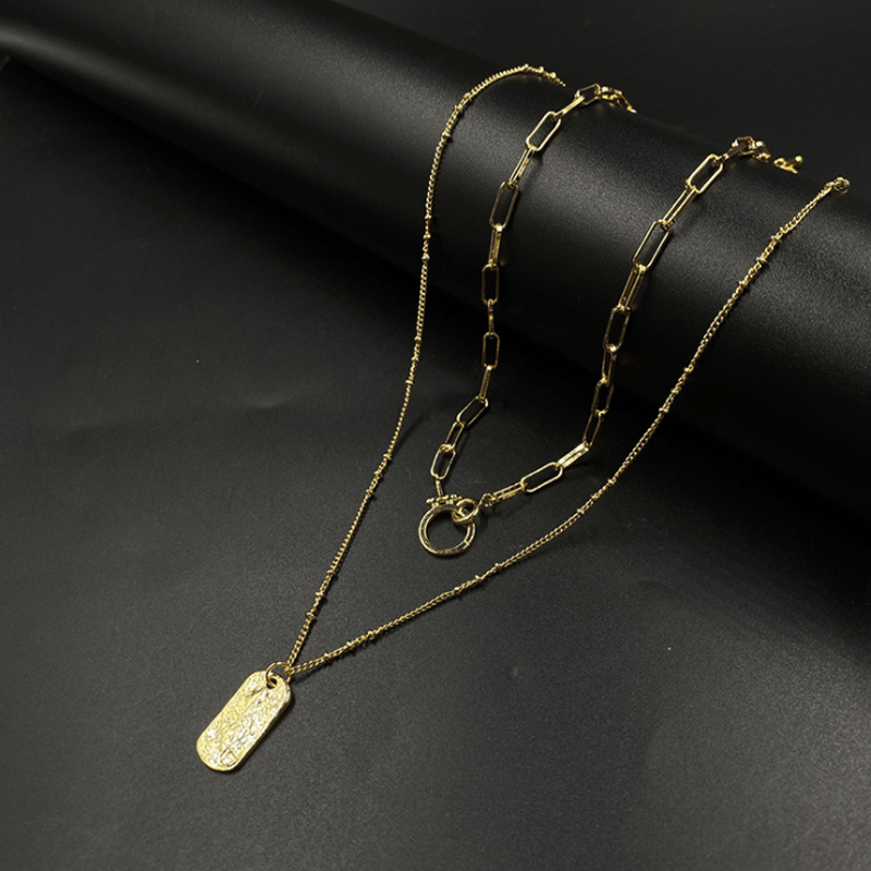 Layered Gold Initial Necklace